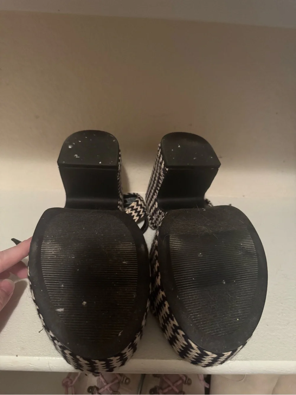 Target Black & Cream Braided Platform Sandals